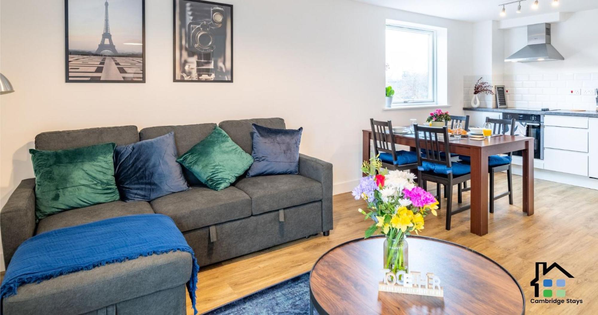 Cambridge Stays Riverside Apart Hotel With 2Br Flats At The City Centre-Parking-Balcony Номер фото